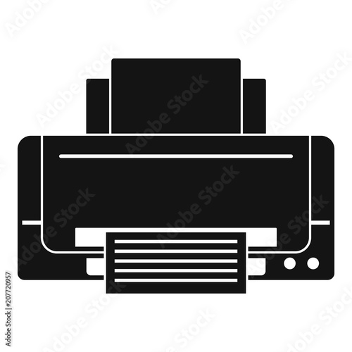 Inkjet printer icon. Simple illustration of inkjet printer vector icon for web design isolated on white background