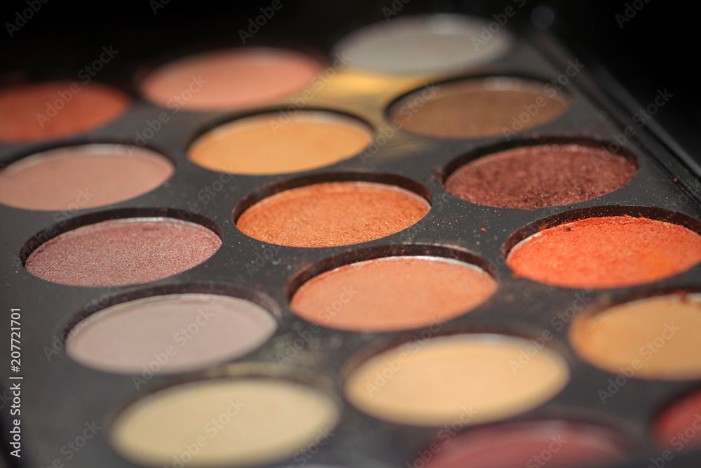 Professional makeup palette of colorful eyeshadow Professional makeup palette of colorful eyeshadow