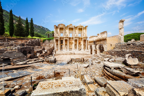 Celsus library in Ephesus, Turkey photo