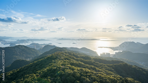 Obraz na plátně View from Inasa Mount in Nagasaki, Japan