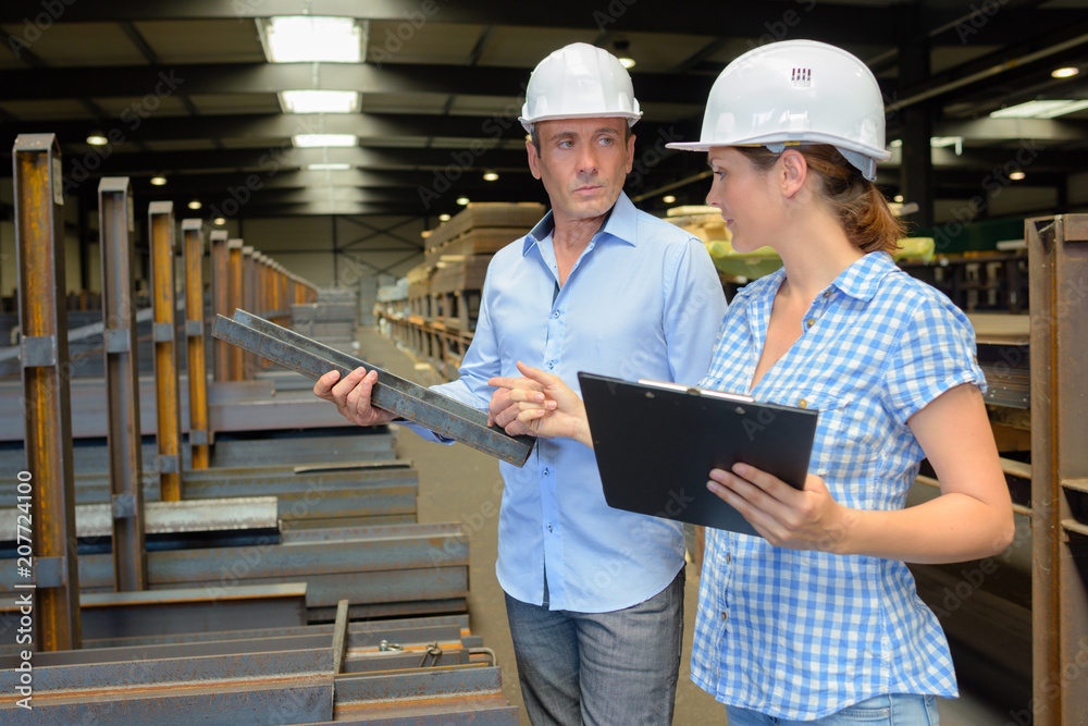 Fototapeta premium product inspector checking the quality