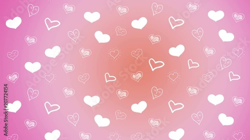 Wallpaper Mural Background with animated hand drawn heart. Frame by frame animation Torontodigital.ca