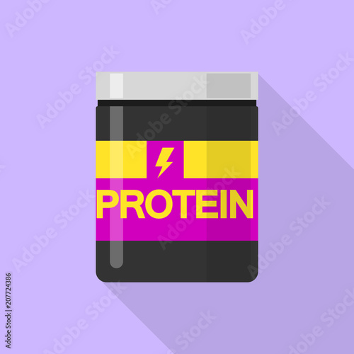 New protein jar icon. Flat illustration of new protein jar vector icon for web design