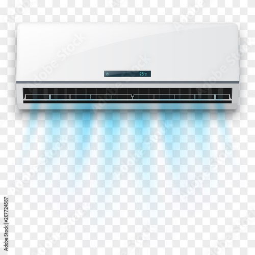 Air conditioner isolated on transparent background. Vector illustration
