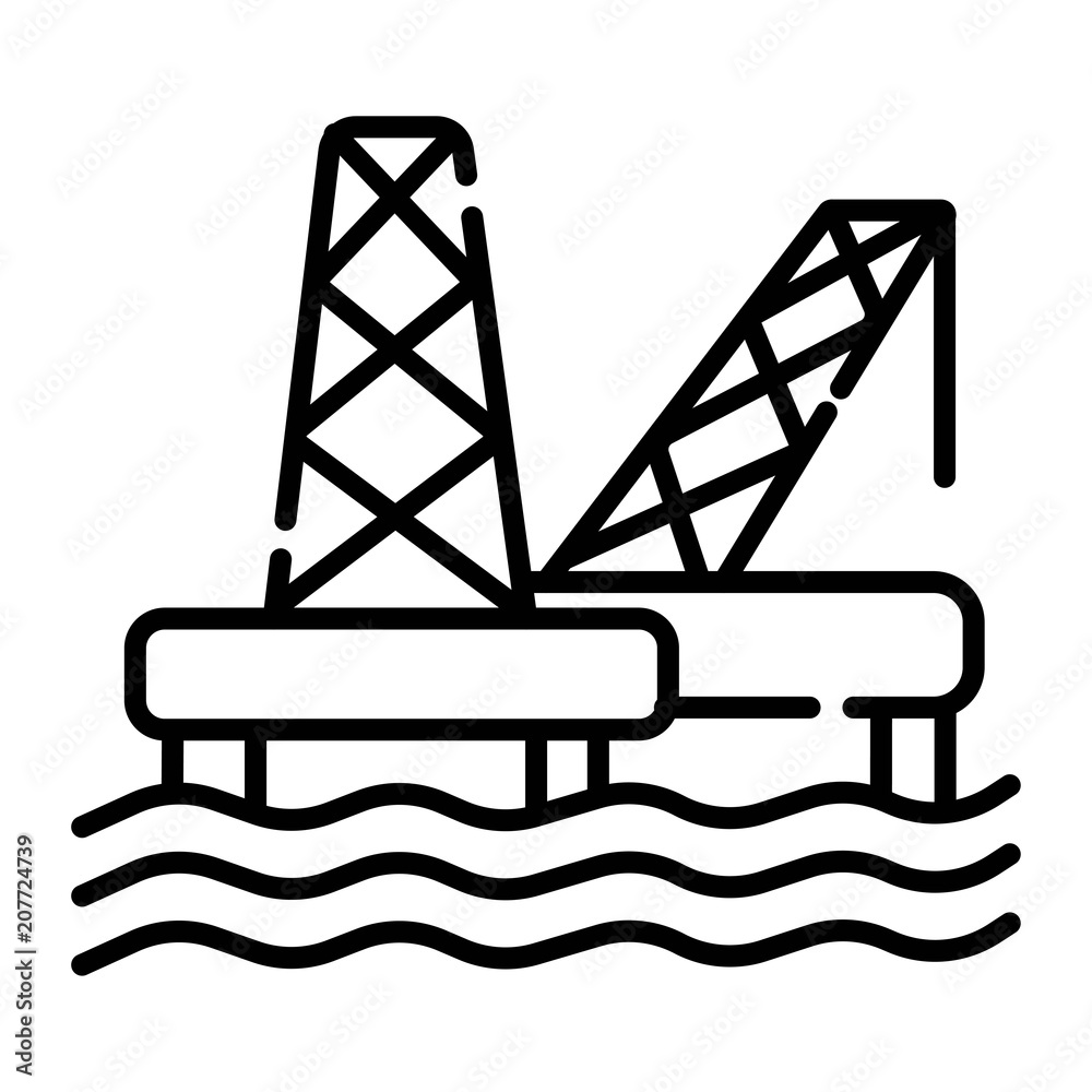 Oil Derrick Vector