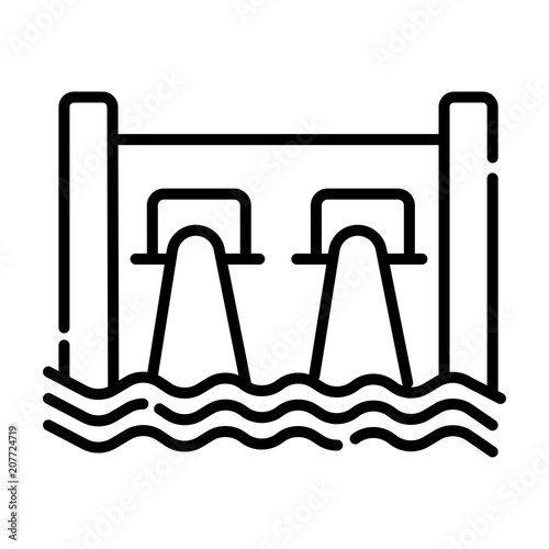 Hydro power station icon