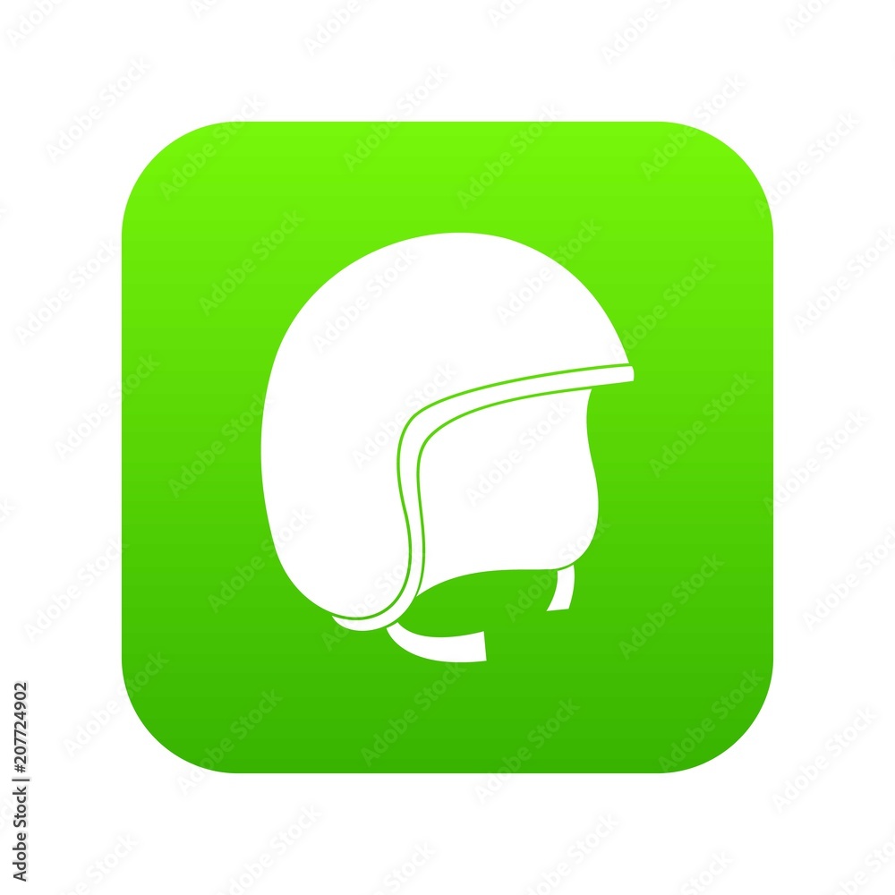 Safety helmet icon digital green for any design isolated on white vector illustration Safety helmet icon digital green for any design isolated on white vector illustration