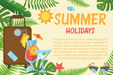 Summer holidays horizontal banner