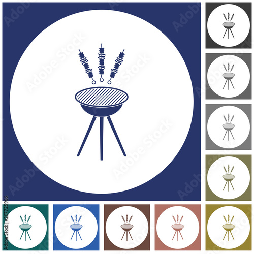 Grilled kebab icon