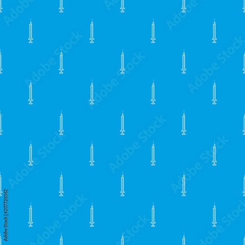 Little syringe pattern vector seamless blue repeat for any use