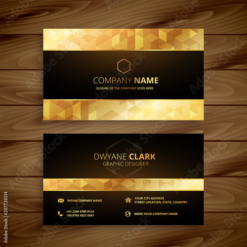 luxury golden business card design