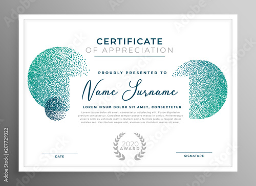 modern creative certificate of appreciation template