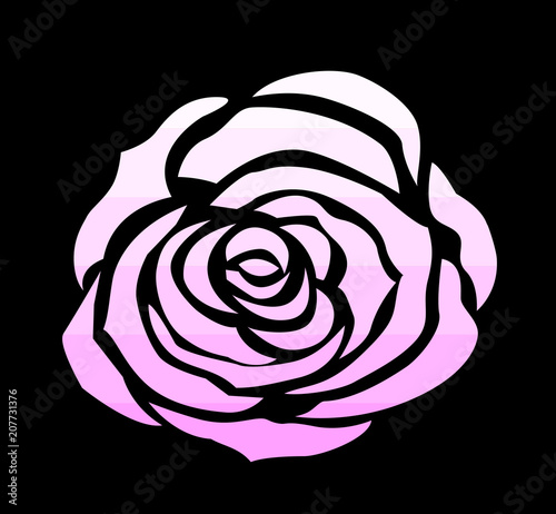 pink rose vector art draw fro decoration and pattern