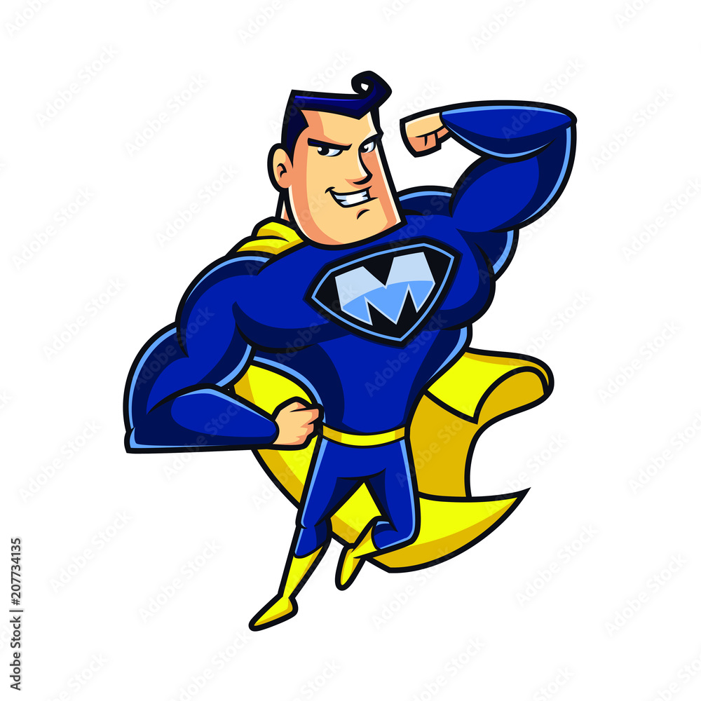 Super Mighty Mascot Design Vector Super Mighty Mascot Design Vector