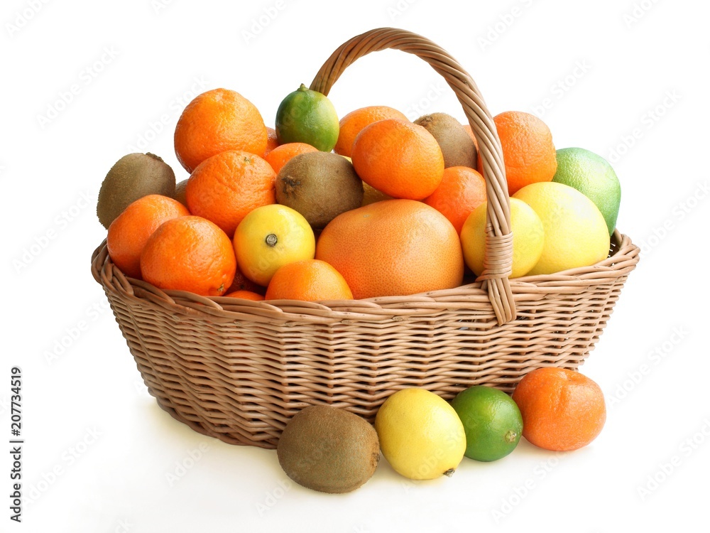 tropical various fruits