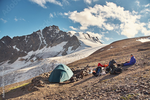 tent in the mountains