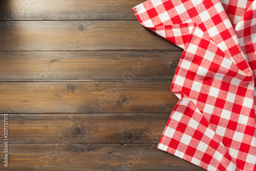 napkin cloth on wooden background