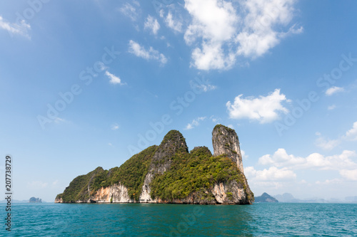 Limestone cliffs on Koh Phanak, Phang Nga Bay, Phuket, Thailand