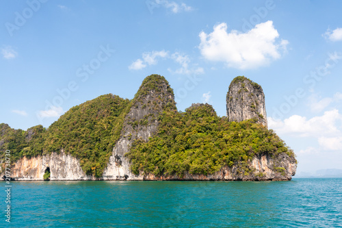 Limestone cliffs on Koh Phanak, Phang Nga Bay, Phuket, Thailand