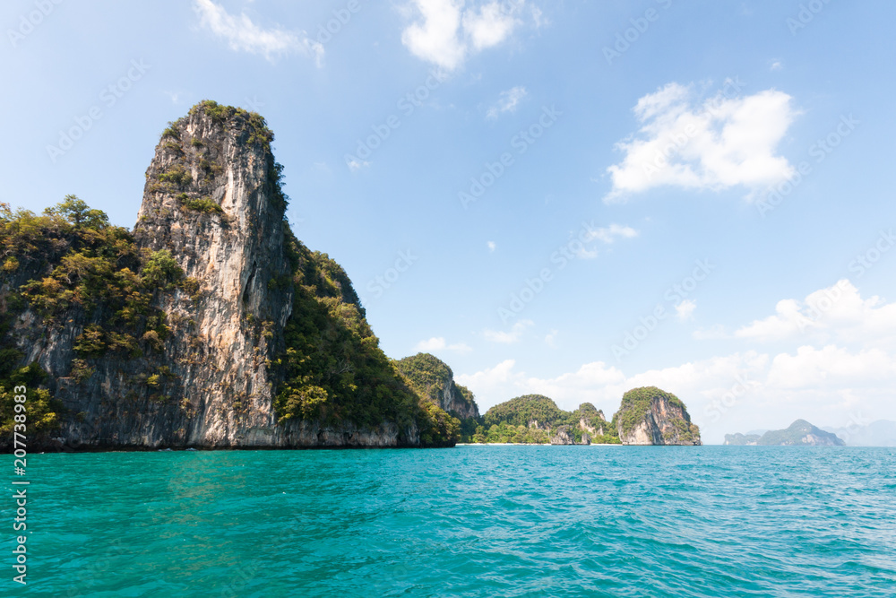 Limestone cliffs on Koh Phanak, Phang Nga Bay, Phuket, Thailand