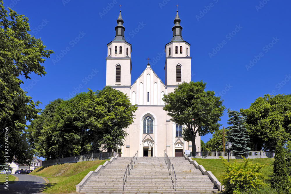 Piatnica, Poland - the Transfiguration parish church in the town center of Piatnica, Lomza region, in north-eastern Poland