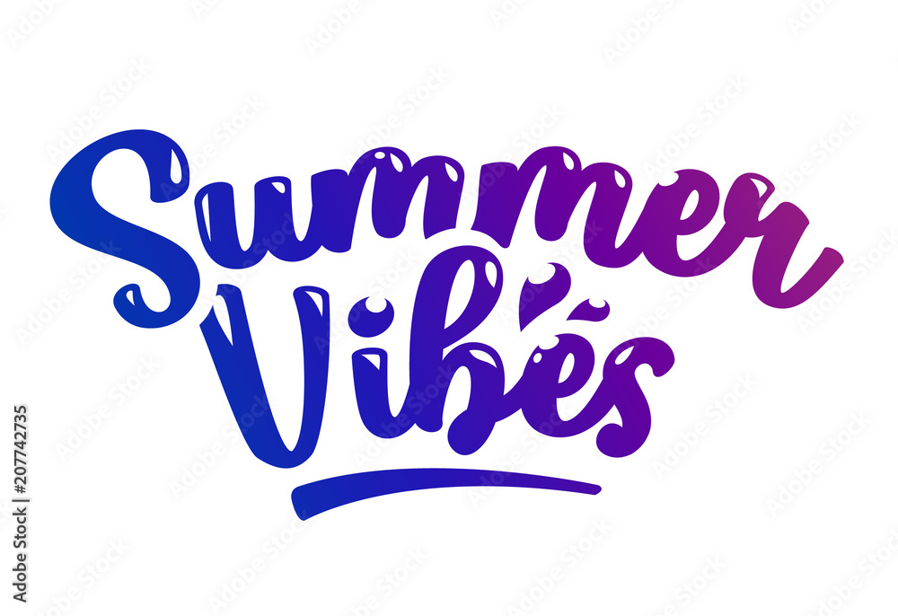 Summer Vibes Vector Lettering