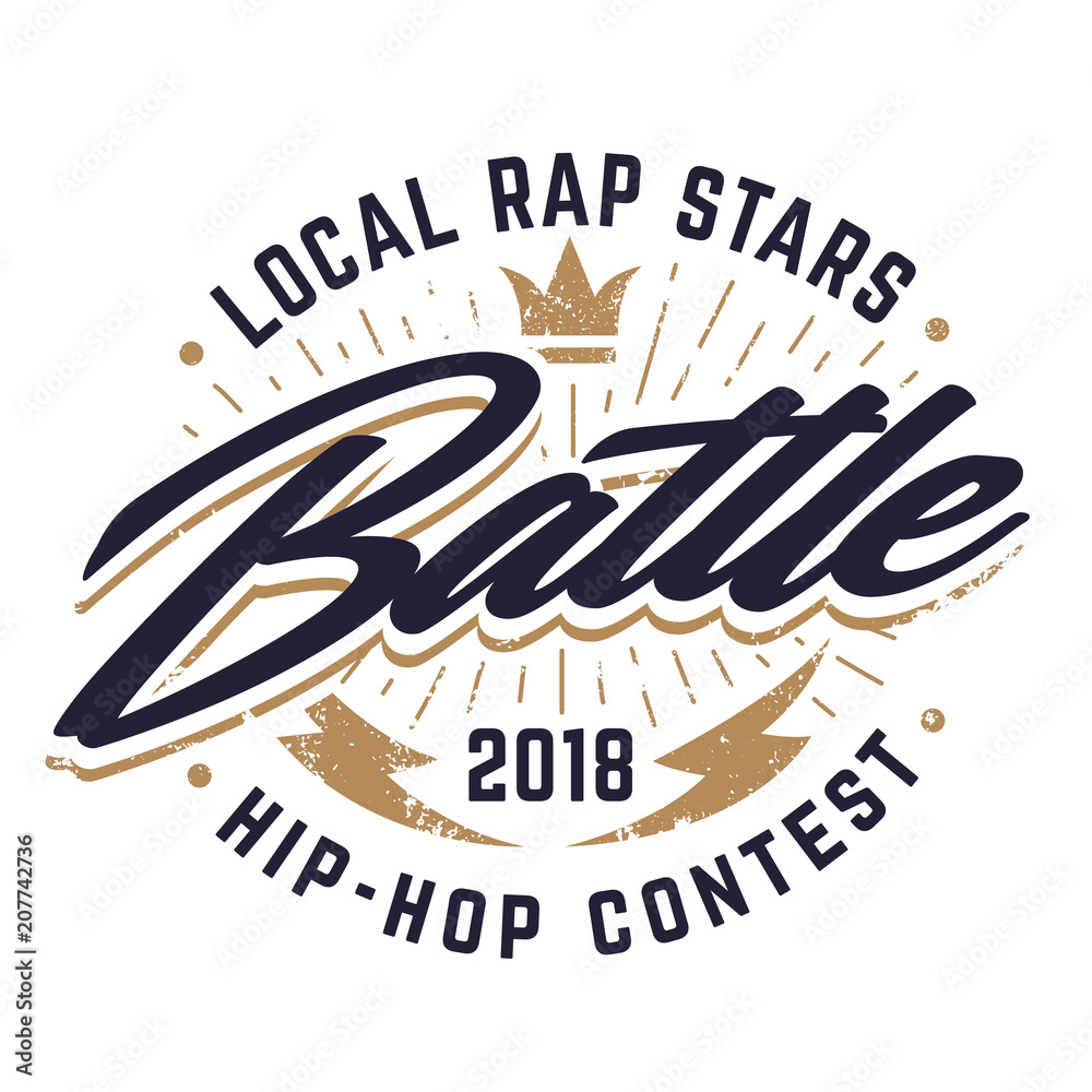 Hip-hop Battle Vector Emblem