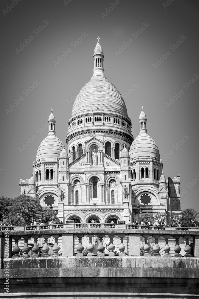 The Basilica of the Sacred Heart in Montmartre, Paris France