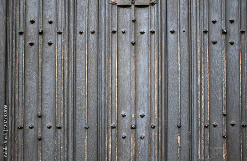 Ancient wood with rivets