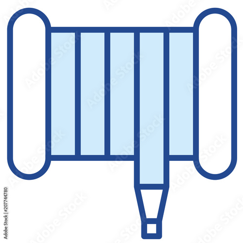 Schlauch auf Rolle Vector Icon Illustration