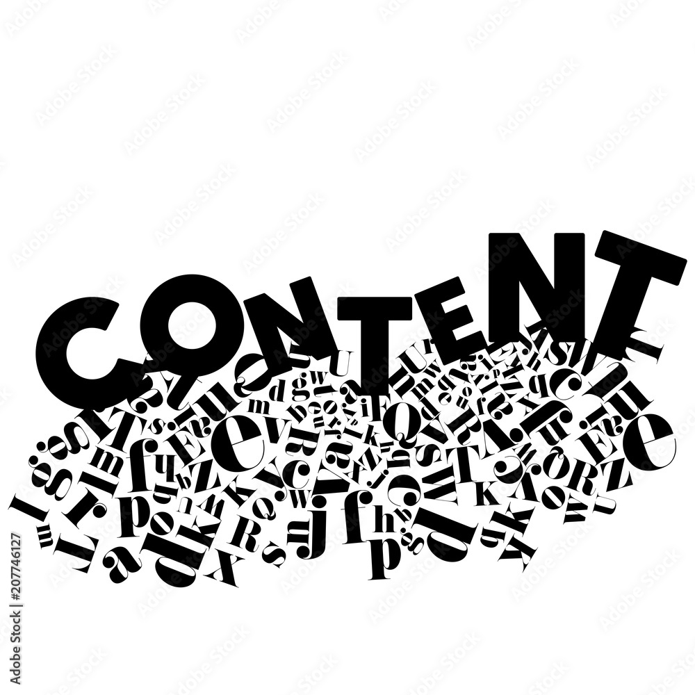 An abstract illustration on Content on an isolated white background
An abstract illustration on Content on an isolated white background