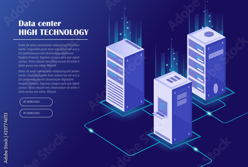 Web hosting and big data processing concept