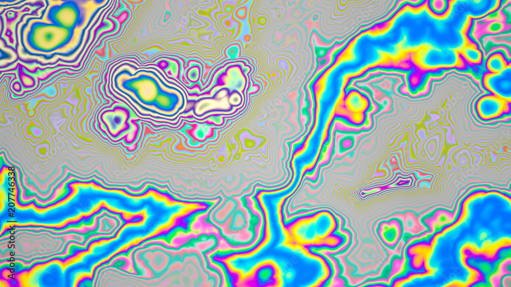 abstract rainbow holographic oil slick illustration. geometric wave colored stains. digital colorful background abstract rainbow holographic oil slick illustration. geometric wave colored stains. digital colorful background