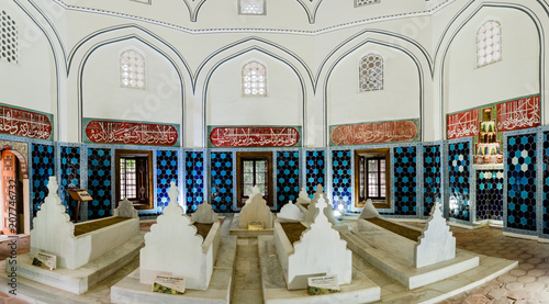 Photo View of shahzada(prince) Ahmed tomb, mausoleum in Bursa, Turkey