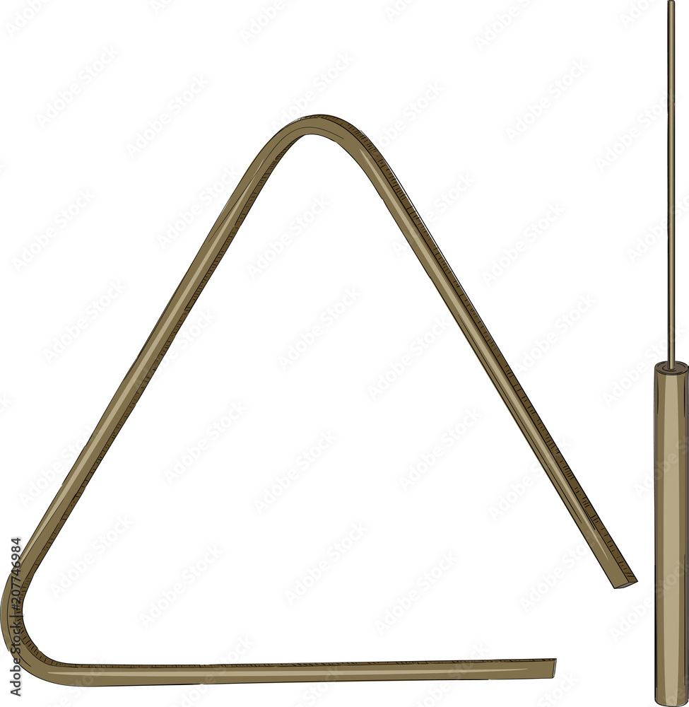 Triangle isolated on white background.