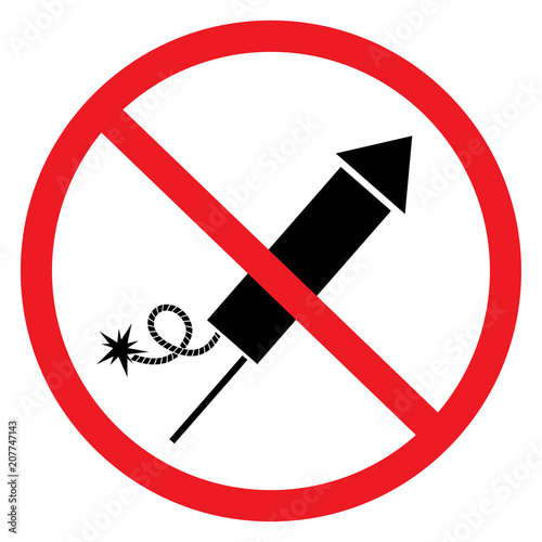 prohibited items pyrotechnics vector icons