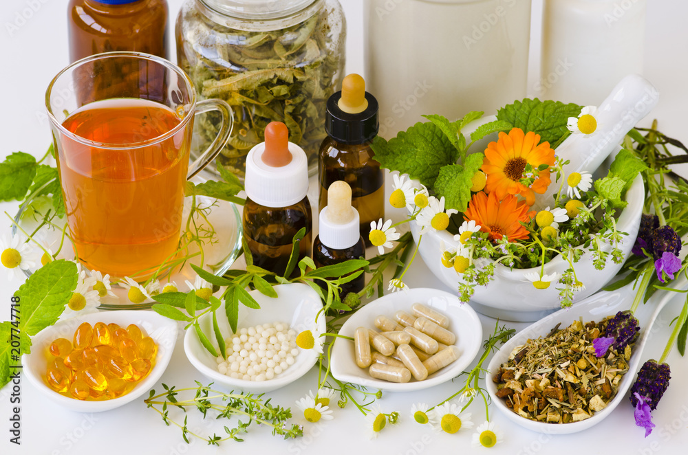 Alternative Medicine. Herbal Therapy. - obrazy, fototapety, plakaty 