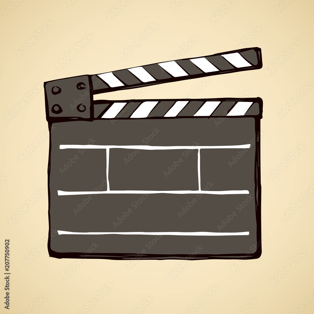 Fototapeta premium Clapper board. Vector drawing