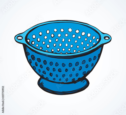 Colander. Vector drawing
