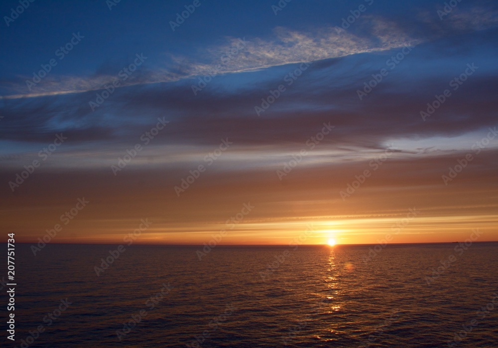 Baltic Sunset Off Finland Coast