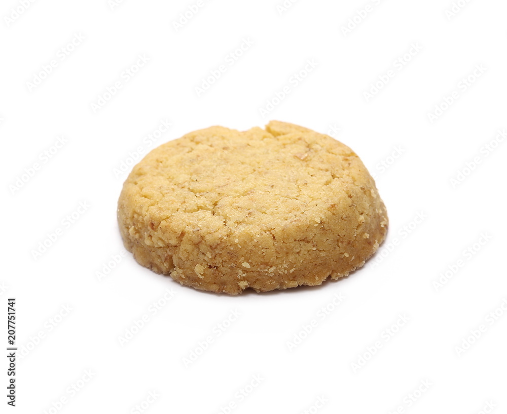 Traditional integral biscuits, cookies isolated on white background Traditional integral biscuits, cookies isolated on white background