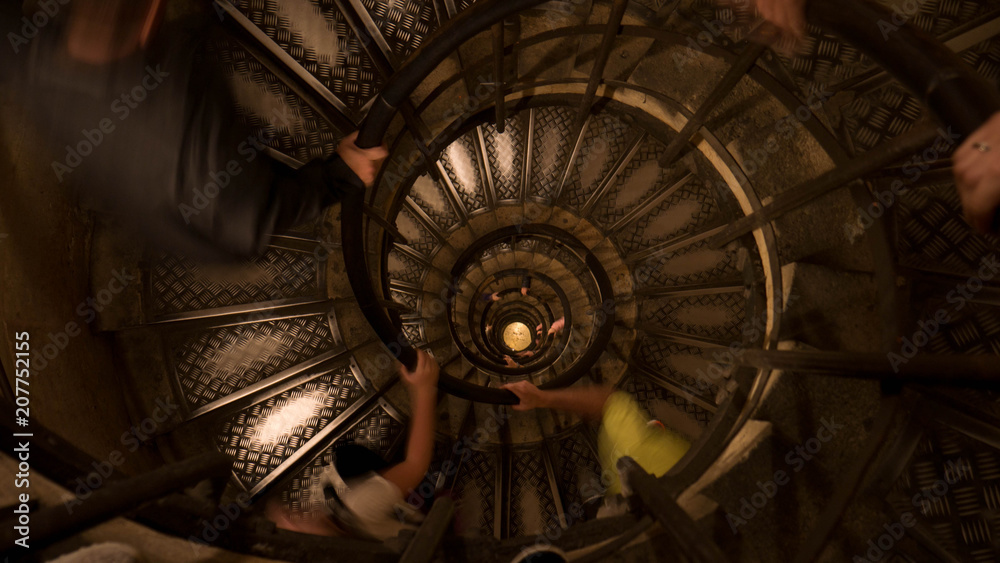 Swirling down the stairs Swirling down the stairs