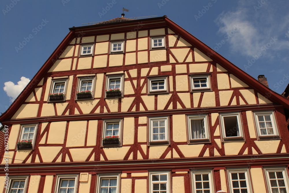 Fachwerk im frankischen Lohr am Main 