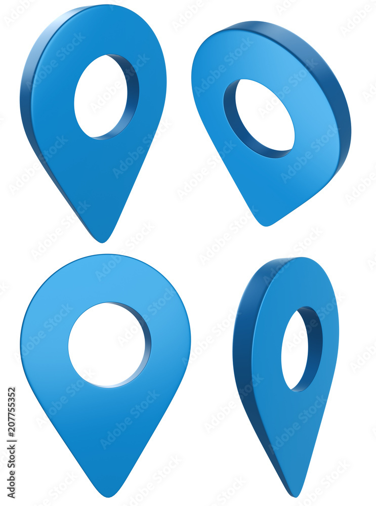 Blue Map Pointer Set Blue Map Pointer Set