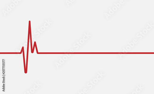 red heartbeat line icon