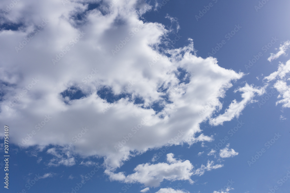 Blue sky and white clouds view open . Blue sky and white clouds view open .