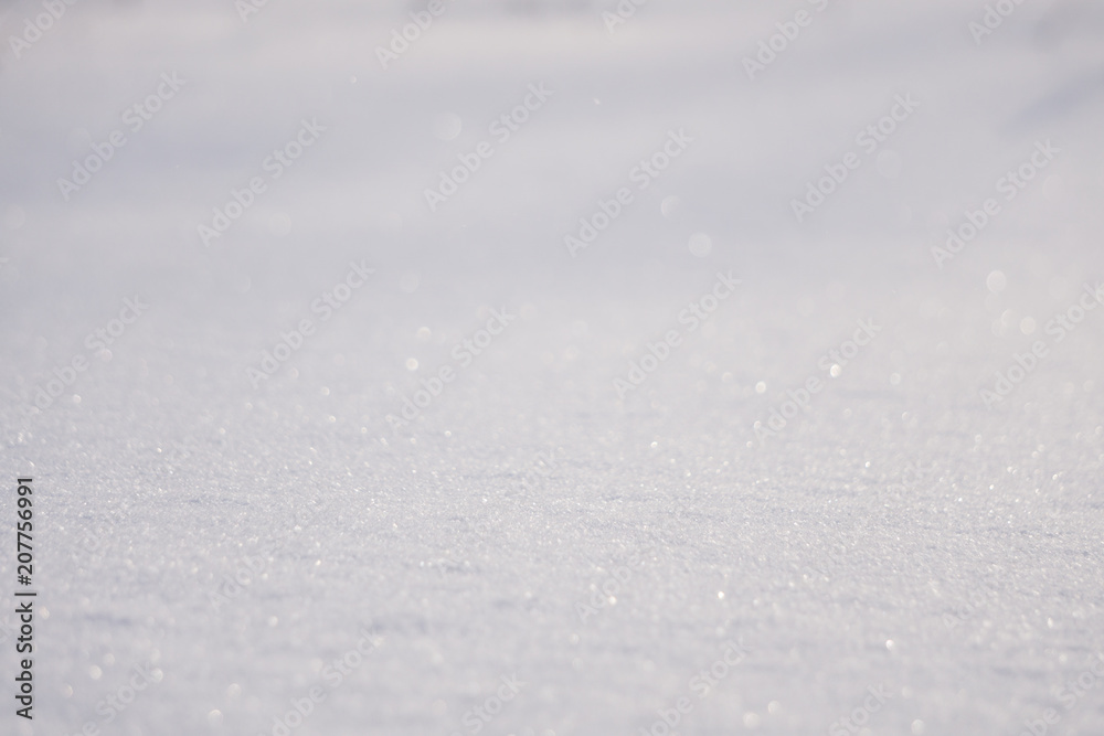 Obraz premium Fresh snow cover in dunes at closeup, a winter landscape .