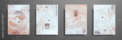Mixture of acrylic paints. Liquid marble texture. Fluid art. Applicable for design cover, presentation, invitation, flyer, annual report, poster and business card, desing packaging. Modern artwork.