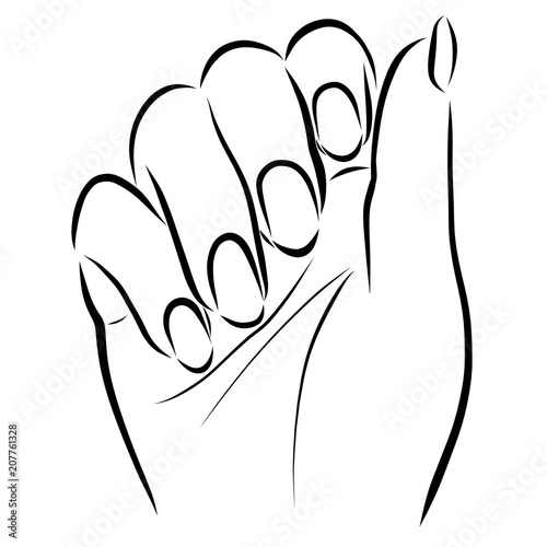 Female hand with neat nails