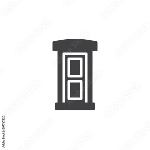 Public toilet vector icon. filled flat sign for mobile concept and web design. Portable street toilet simple solid icon. Symbol, logo illustration. Pixel perfect vector graphics